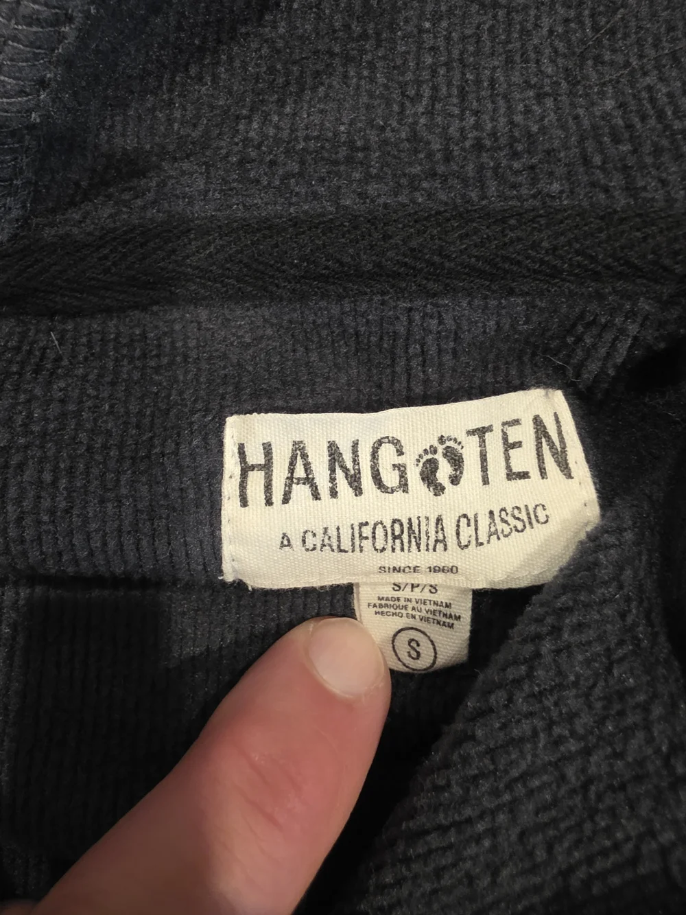 Hang Ten Men's Black Full-Zip Hoodie Sweater S